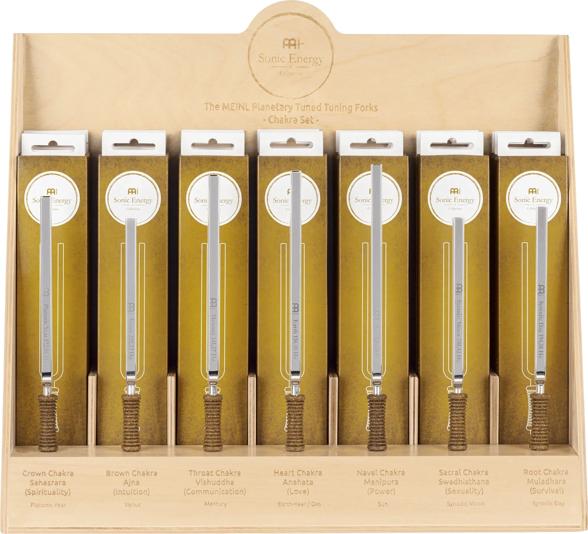 21-Piece Planetary Tuned Tuning Fork Chakra Display Set - Spirit of Sounds