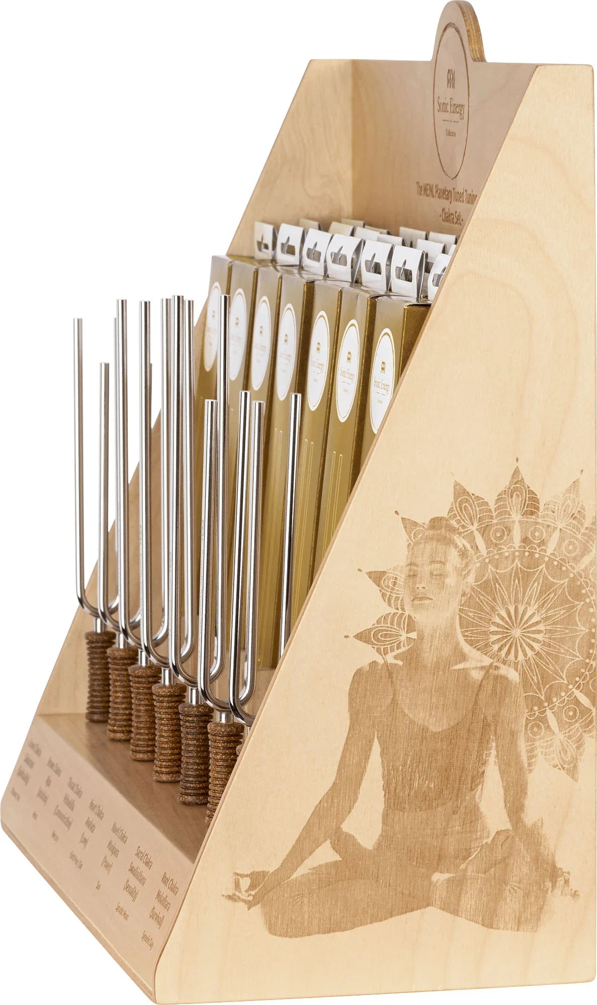 21-Piece Planetary Tuned Tuning Fork Chakra Display Set - Spirit of Sounds