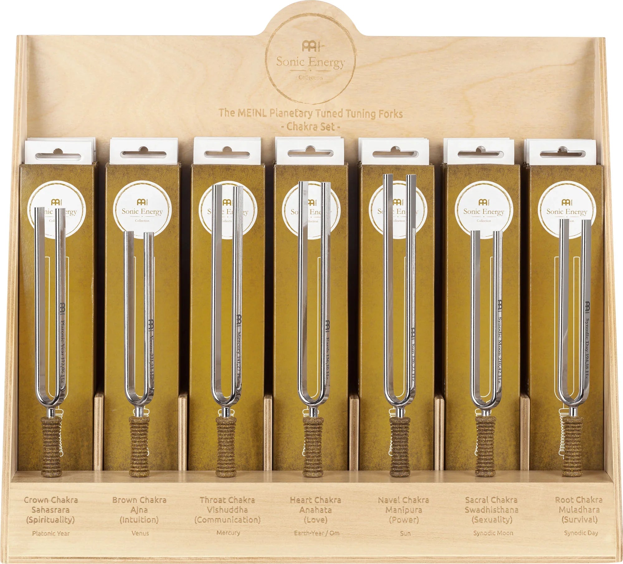 21-Piece Planetary Tuned Tuning Fork Chakra Display Set - Spirit of Sounds