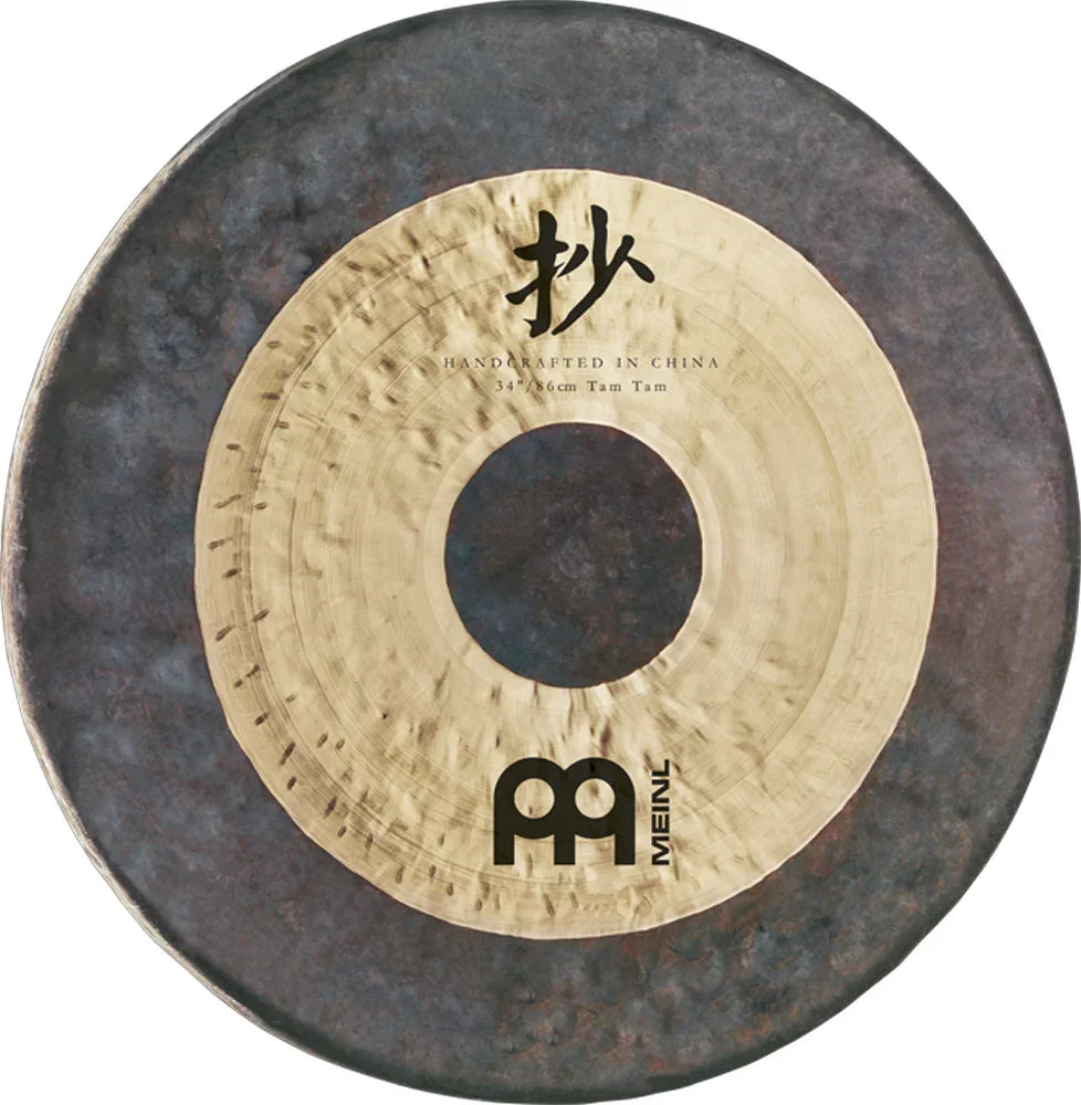 Handcrafted Chinese Tam Tam gong with metallic surface, ideal for energy and sound healing