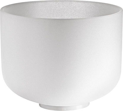 Frosted crystal singing bowl for meditation, sound healing, and energy work