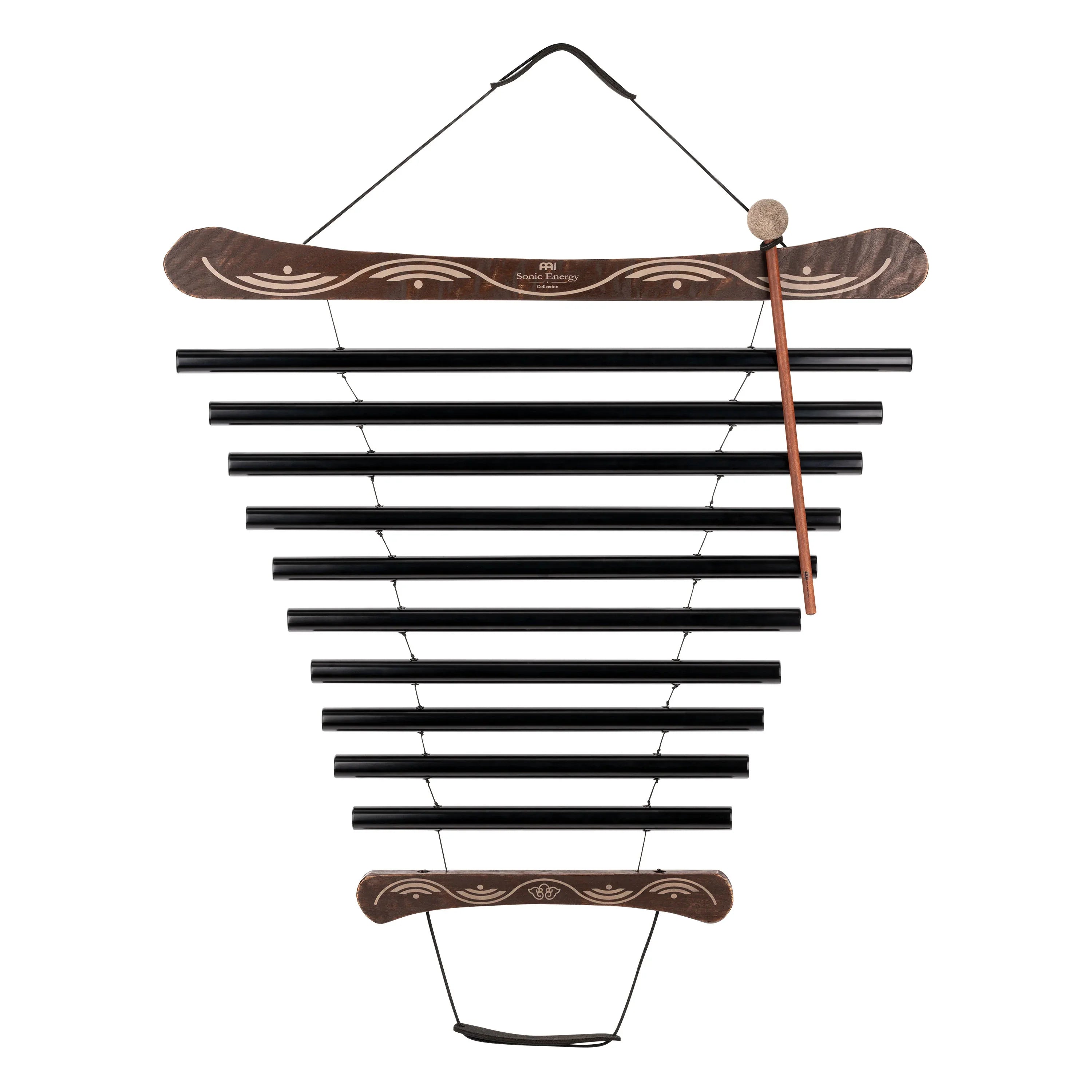 38" Meditation Flow Chime, 432 Hz, 10 Notes, E Minor, Black