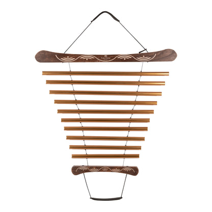 35" Meditation Flow Chime, 440 Hz, 10 Notes, G Major, Bronze