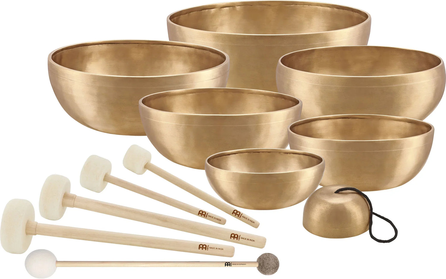 7-Piece Chakra Singing Bowl Set, 250/700/1000/1400/1500/1800/2200g