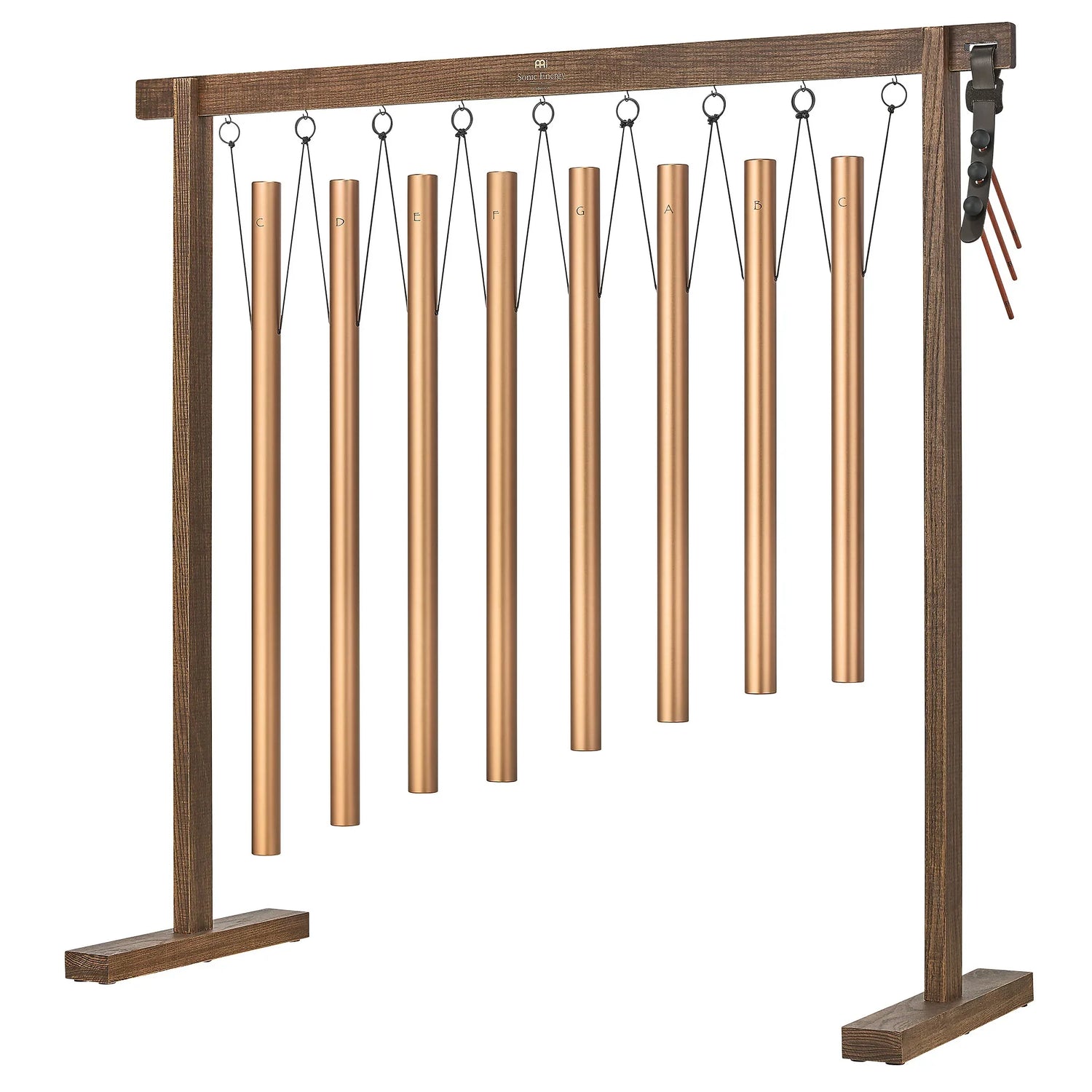 8-Piece Sound Bath Tube Chimes Set, 440 Hz, Bronze