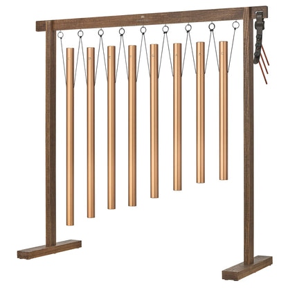 8-Piece Sound Bath Tube Chimes Set, 440 Hz, Bronze