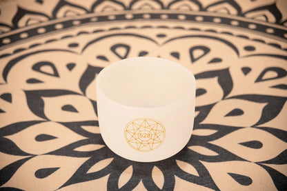 8" Solfeggio Crystal Singing Bowl, Mi 528 Hz, Note C5